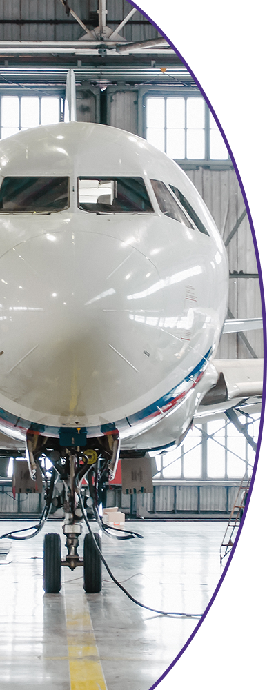 Airplane in hanger
